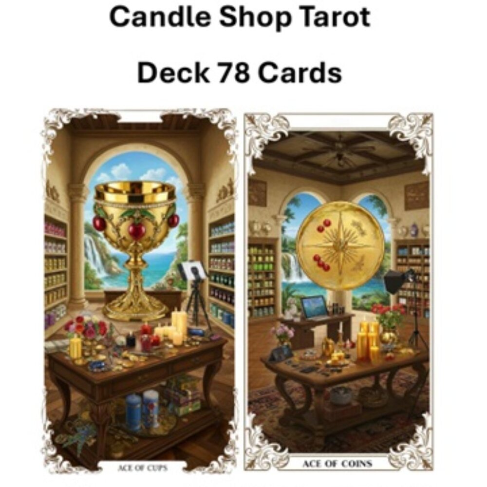 candle shop  tarot deck 78 cards